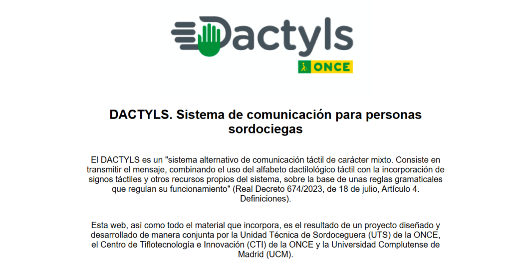 Dactyls: Comunicación Innovadora para Personas Sordociegas