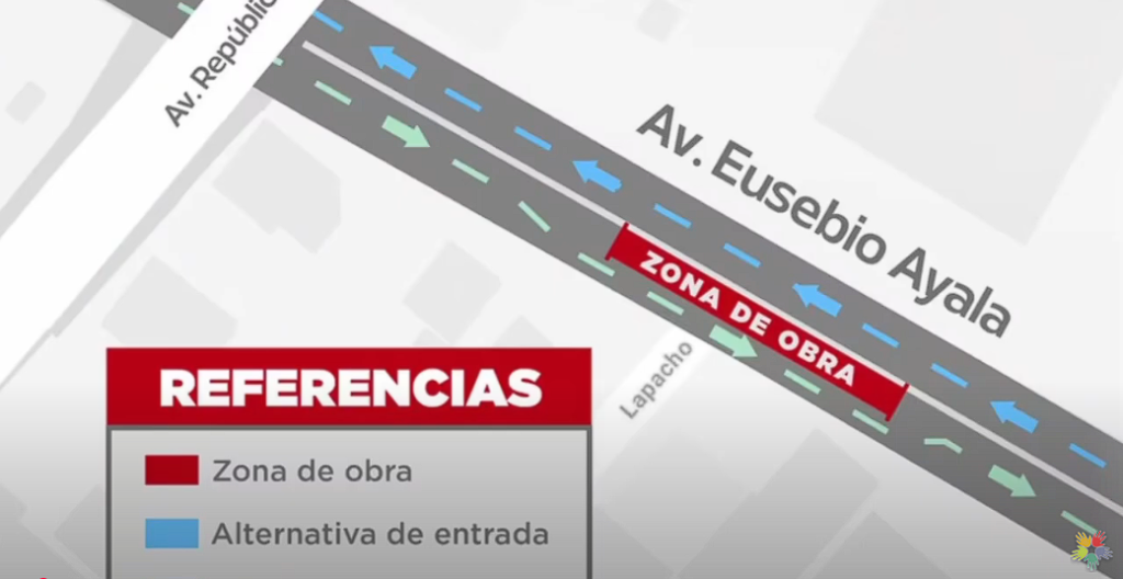 Cierran parcialmente la Avda. Eusebio Ayala por trabajos viales durante tres días