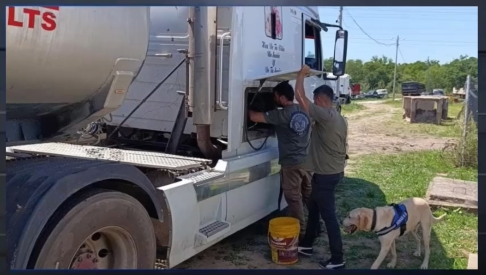 SENAD intercepta camión cisterna boliviano con cocaína en el Chaco paraguayo