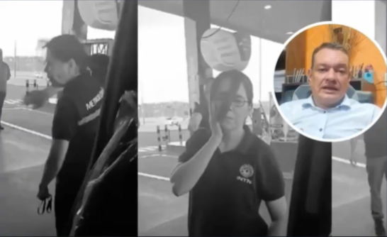 Cobarde agresión de abogado a funcionaria del INTN durante inspección a surtidor