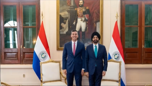 Ajay Banga visita Paraguay y anuncia financiamiento de USD 2.000 millones
