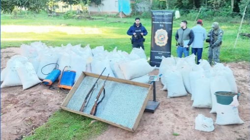 SENAD captura a hombre en Yby Pyta con más de una tonelada de marihuana