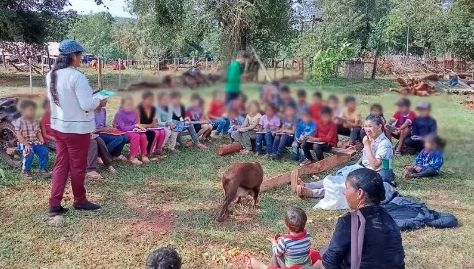 CANINDEYÚ: NIÑOS DAN CLASES BAJO EL FRÍO TRAS VIOLENTO DESALOJO EN MARACANÁ