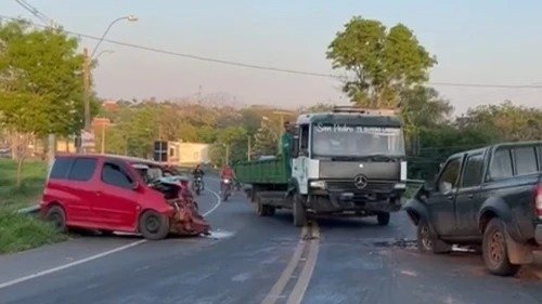 🚨 Triple choque en San Estanislao