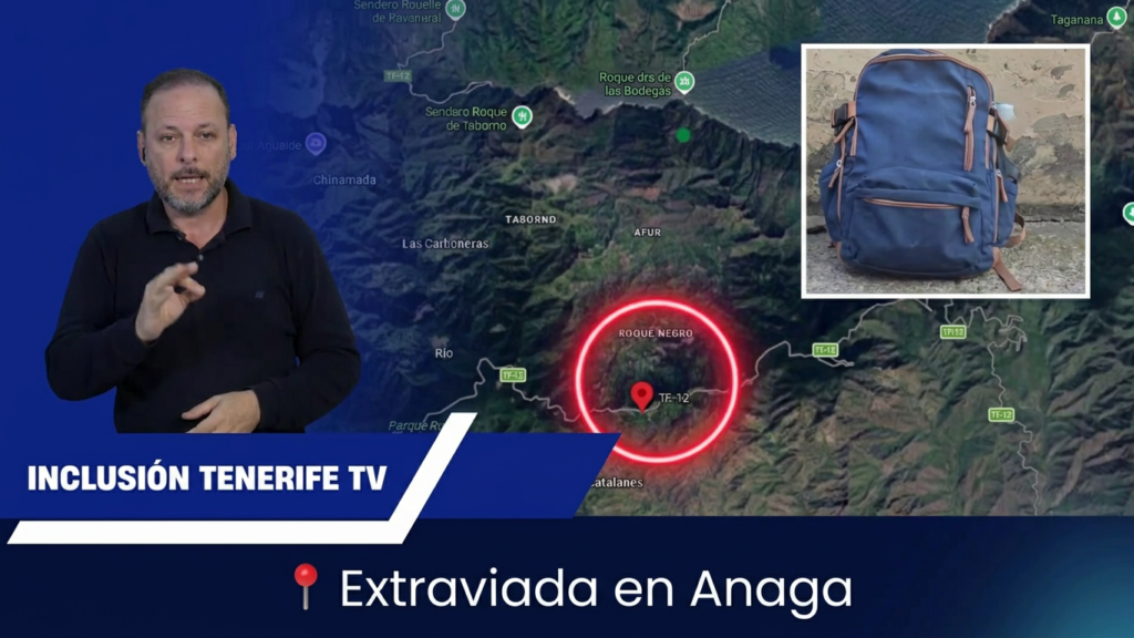 Buscan al dueño de una mochila extraviada en Anaga