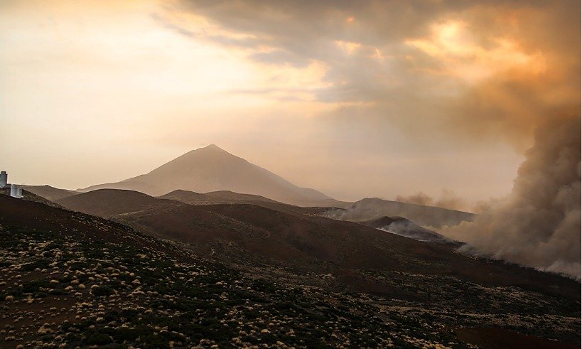 Foto de incendio en el teide