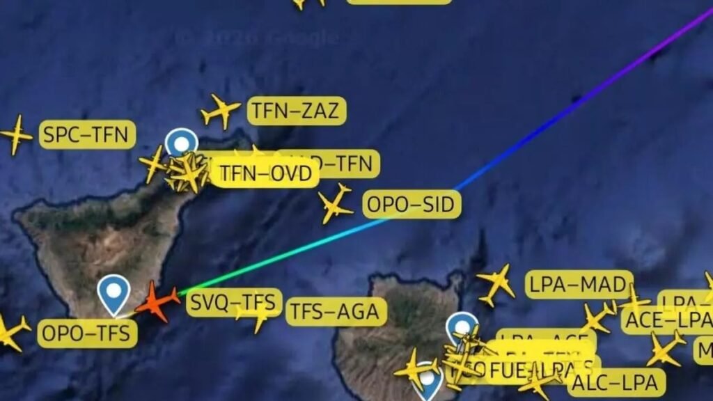 “Susto a bordo de un vuelo a Tenerife”