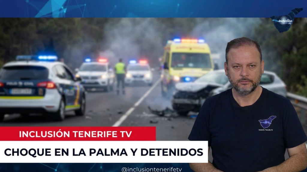 Choque entre dos vehículos en La Palma