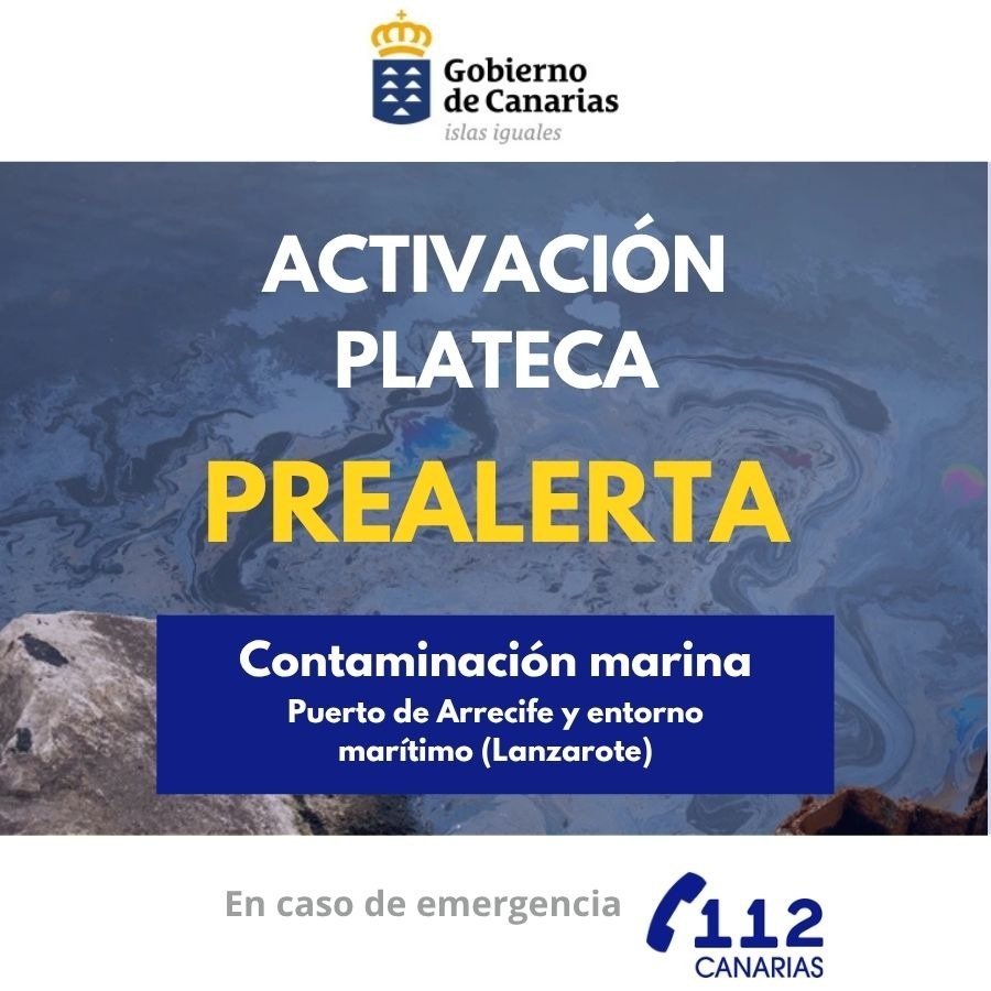 Prealerta por contaminación marina en Lanzarote